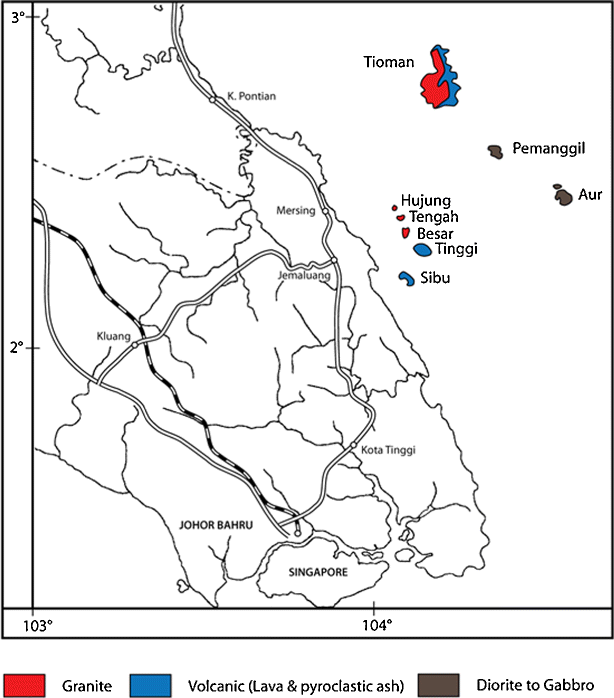 Permian Ultrafelsic A Type Granite From Besar Islands Group Johor Peninsular Malaysia Springerlink