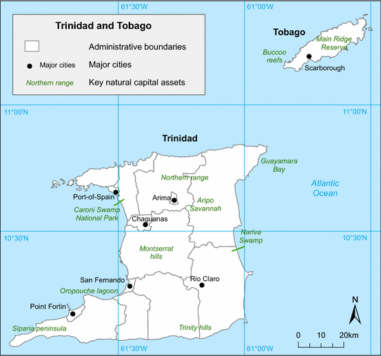 Oropouche Lagoon Trinidad Map Applying Geographic Information Systems To Ecosystem Services Valuation And  Mapping In Trinidad And Tobago | Springerlink