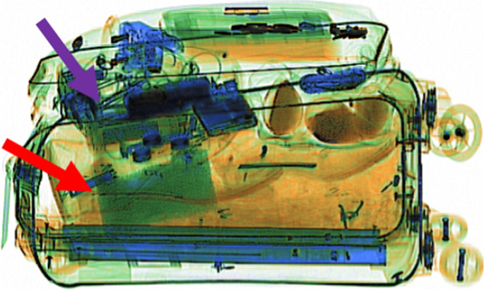 Automated detection of inorganic powders in X-ray images of 