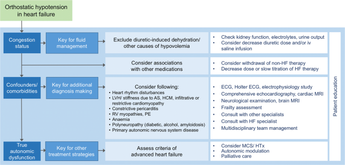 Addressing Orthostatic Hypotension In Heart Failure Pathophysiology Clinical Implications And Perspectives Springerlink