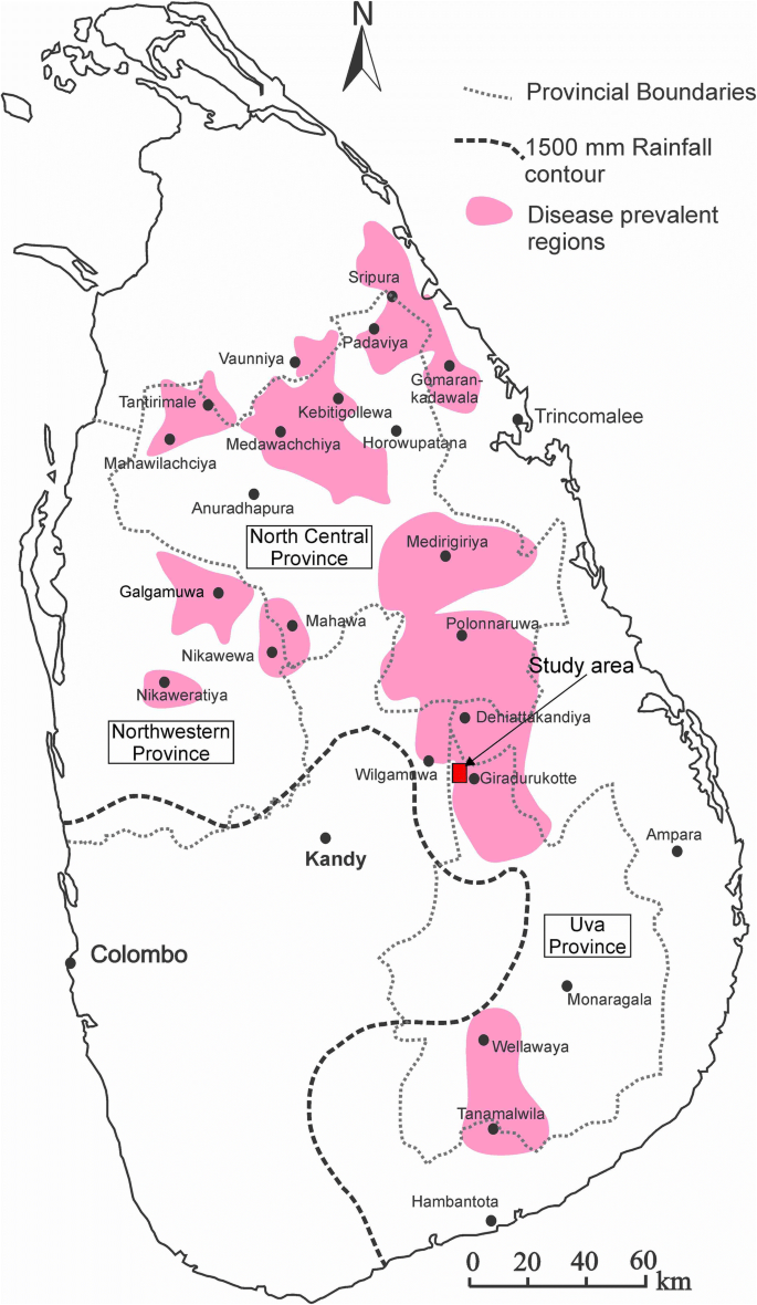 Mahawa Sri Lanka Map Possible Links Between Groundwater Geochemistry And Chronic Kidney Disease  Of Unknown Etiology (Ckdu): An Investigation From The Ginnoruwa Region In Sri  Lanka | Springerlink