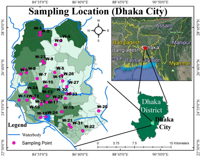 Dhaka City Map 2019 Public Health Vulnerability Due To The Exposure Of Dissolved Metal(Oid)S In  Tap Water From A Mega City (Dhaka, Bangladesh): Source And Quality  Appraisals | Springerlink