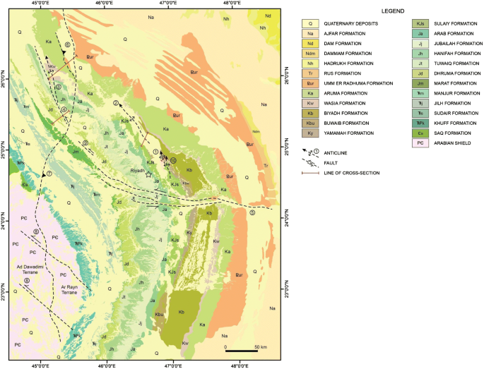 Tectono Geomorphic Development Of Intra Continental Cenozoic Depressions Within Cretaceous Rocks Of The Interior Homocline Central Arabia Springerlink