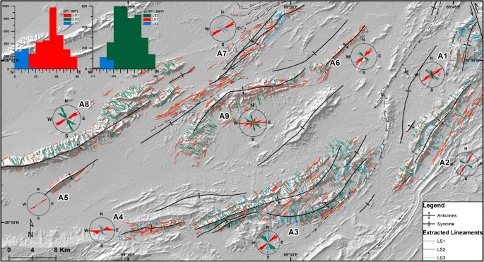 Lineament Mapping In Arcgis Lineament Mapping For A Part Of The Central Sulaiman Fold–Thrust Belt  (Sftb), Pakistan | Springerlink