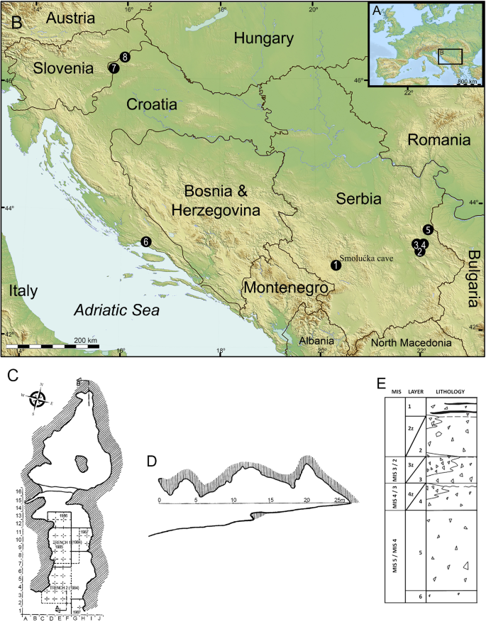 Map showing the geographical position of Vojvodina (Serbia) within Europe.