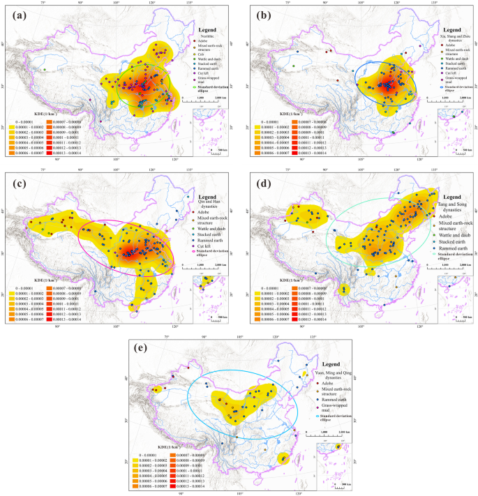 Characterization of spatial and chrono-cultural evolution of earthen ...