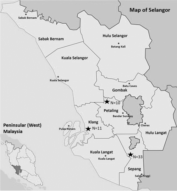 Map of selangor districts