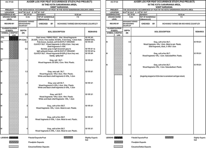 Geochemical Characteristics Of A Tropical Lowland Peat Dome In The Kota Samarahan Asajaya Area West Sarawak Malaysia Springerlink