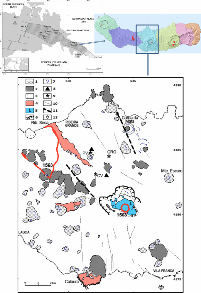 Location of Fogo volcano, identified as Agua de Pau volcano (Moore, 1991)