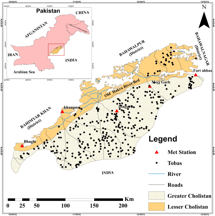 Spatiotemporal analysis of temperature variability in desert regions