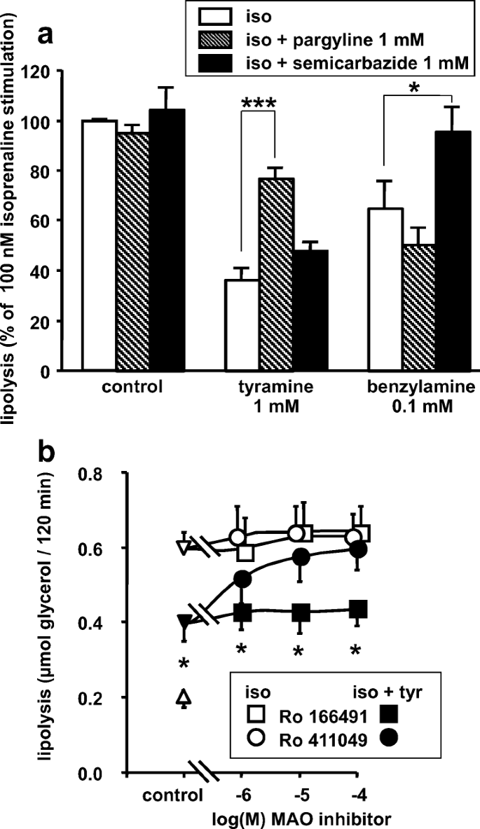 Mechanisms Of The Antilipolytic Response Of Human Adipocytes To Tyramine A Trace Amine Present In Food Springerlink