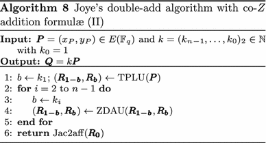 Co Z Ecc Scalar Multiplications For Hardware Software And Hardware Software Co Design On Embedded Systems Springerlink