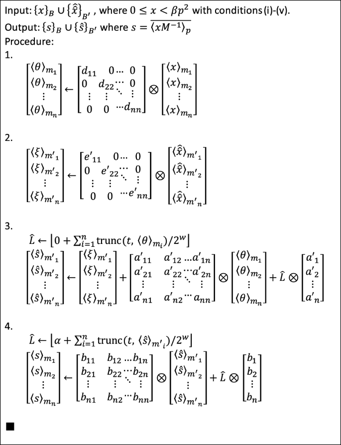 Rns Montgomery Reduction Algorithms Using Quadratic Residuosity Springerlink