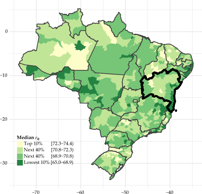Bayesian Estimation Of Age Specific Mortality And Life Expectancy For Small Areas With Defective Vital Records Springerlink