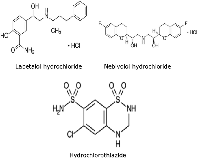 Structures of labetalol hydrochloride and its related impurity