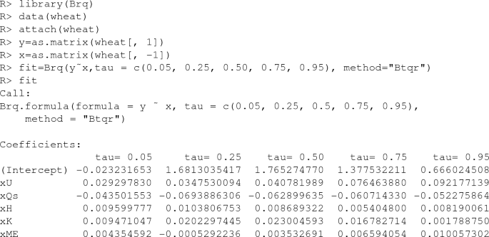 Brq An R Package For Bayesian Quantile Regression Springerlink