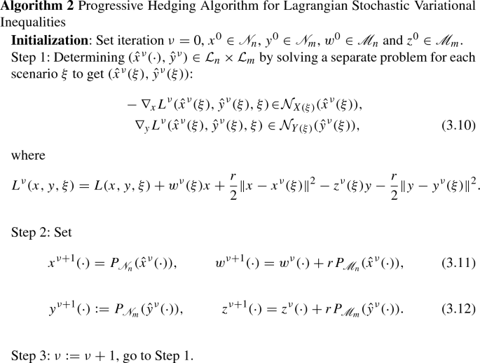 Two Stage Stochastic Variational Inequalities Theory Algorithms And Applications Springerlink