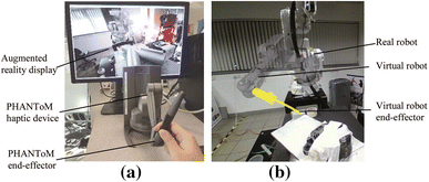 Haptic and visual augmented reality interface for programming welding robots  | SpringerLink