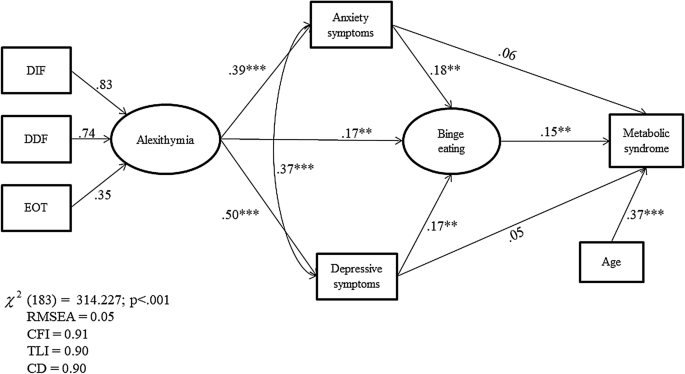 Alexithymia and metabolic syndrome: the mediating role of binge ...