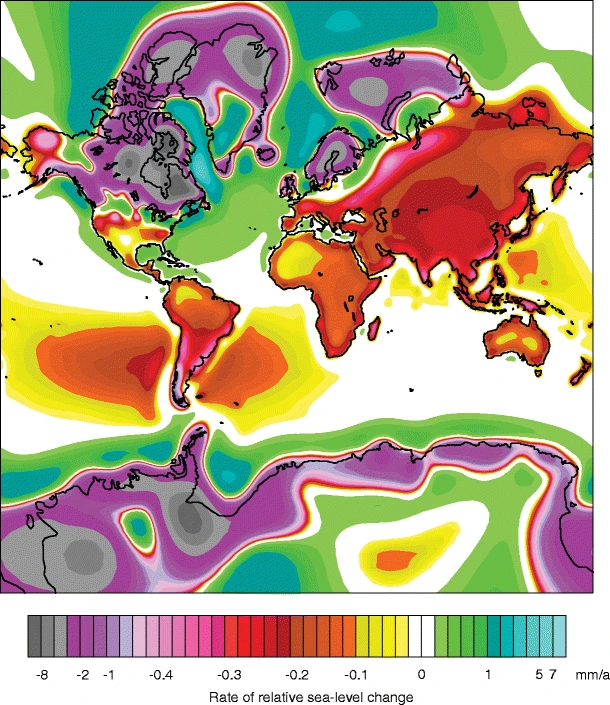 relative Sea Level map