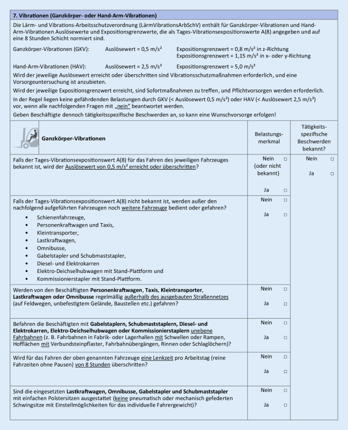 Die „Checkliste 2021“ für physische Belastungen bei der Arbeit |  SpringerLink