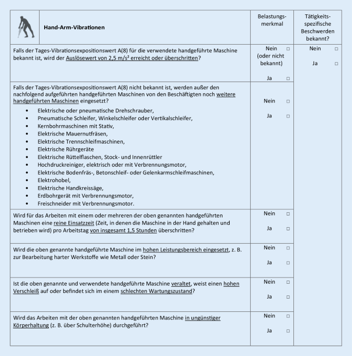Die „Checkliste 2021“ für physische Belastungen bei der Arbeit |  SpringerLink