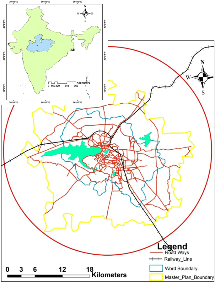 Bhopal Land Use Map A City Growth And Land-Use/Land-Cover Change: A Case Study Of Bhopal, India  | Springerlink