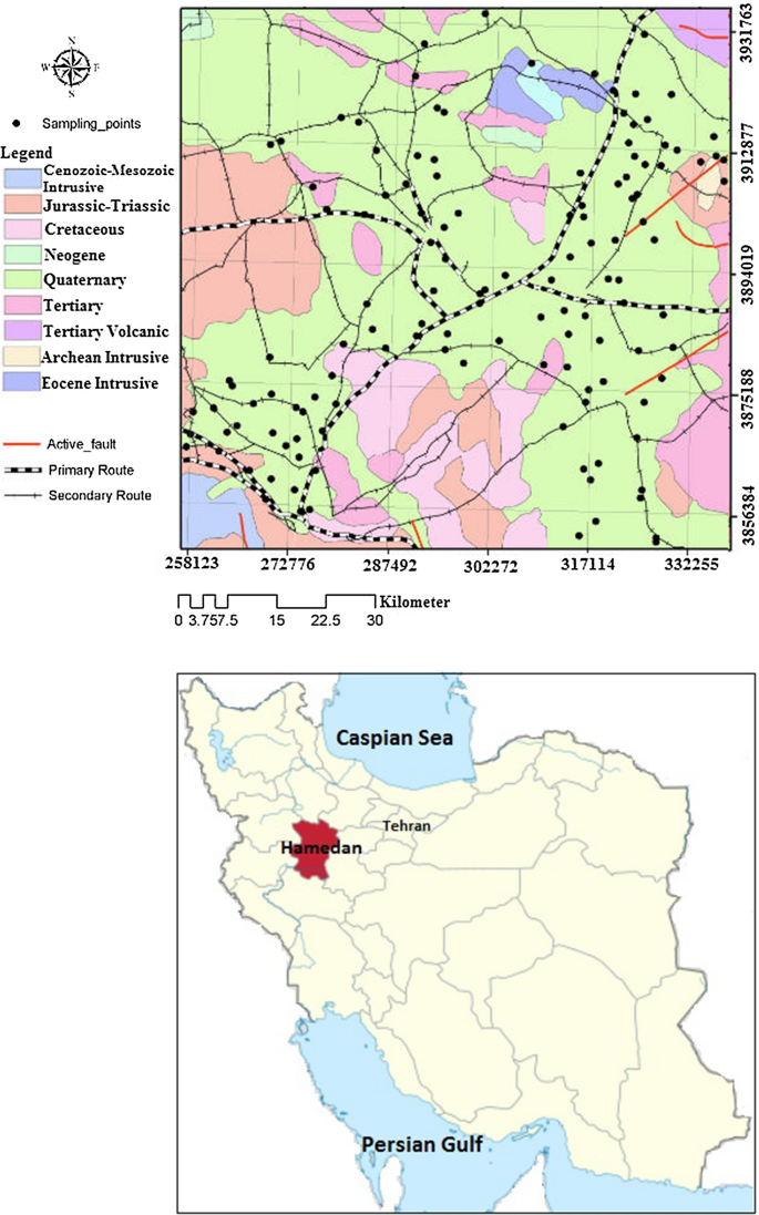 Evaluating and modeling the groundwater in Hamedan plain aquifer, Iran,  using the linear geostatistical estimation, sequential Gaussian simulation,  and turning band simulation approaches | SpringerLink