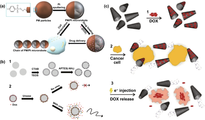 A Review On Artificial Micro Nanomotors For Cancer Targeted Delivery Diagnosis And Therapy Springerlink