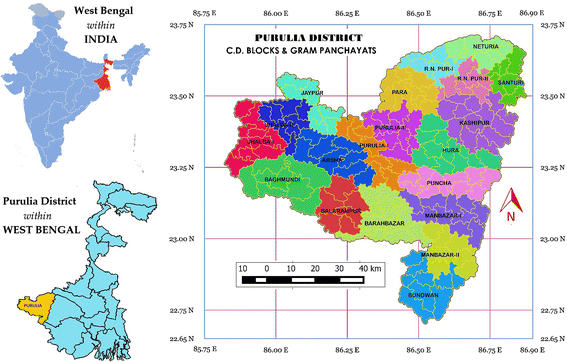 Map Of Purulia District In West Bengal An Effort Of Mapping The Income Inequality In The District Of Purulia, West  Bengal, India | Springerlink
