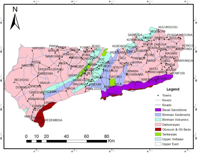 Map Of Upper East Region Of Ghana Assessment Of The Quality Of Water Resources In The Upper East Region, Ghana:  A Review | Springerlink