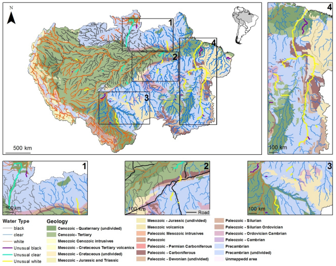 New insights on the classification of major Amazonian river water types |  SpringerLink