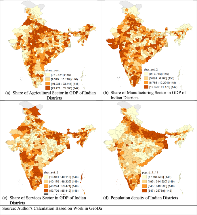 India Segmentation Map Spatial Convergence Among Indian Districts: An Econometric Evidence ...
