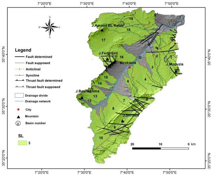 Evaluation of relative tectonic activity in a semiarid basin: analysis of geomorphic indices and morphometric parameters in the Meskiana watershed | Euro-Mediterranean Journal for Environmental Integration evaluation-of-relative-tectonic-activity-in-a-semiarid-basin-analysis-of-geomorphic-indices-and-morphometric-parameters-in-the-meskiana-watershed-euro-mediterranean-journal-for-environmental-integration