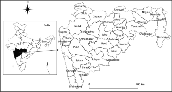 Maharashtra Map With Km A Review On Current Status Of Covid19 Cases In Maharashtra State Of India  Using Gis: A Case Study | Springerlink