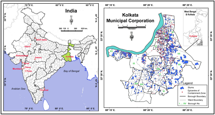 Kolkata Red Zone Map Dynamics And Risk Assessment Of Sars-Cov-2 In Urban Areas: A Geographical  Assessment On Kolkata Municipal Corporation, India | Springerlink
