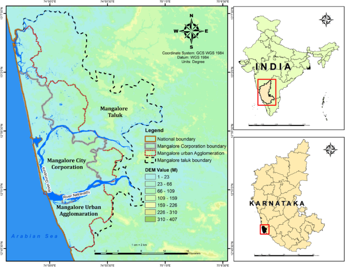 Mangalore City Map Pdf A Gis Based Interpretation Of The Historical Evolution Of Urban Settlements  In Mangalore City, India | Springerlink
