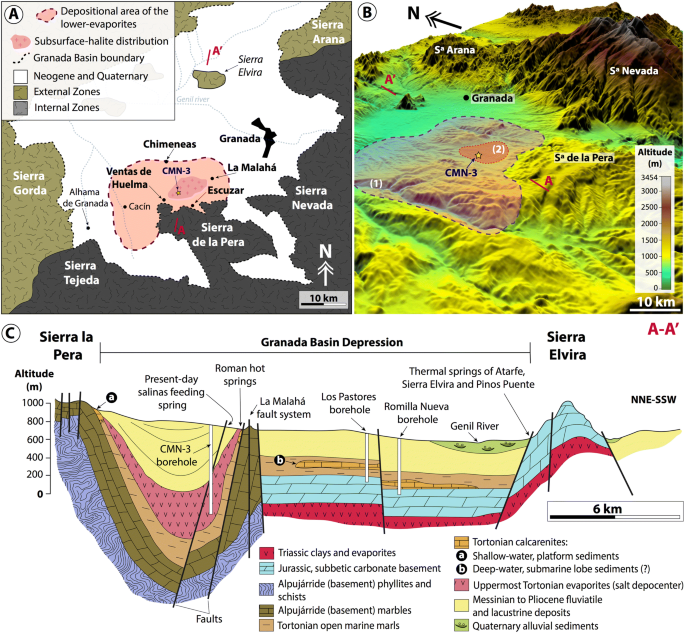 Sedimentology and diagenetic evolution of the Neogene 'Intermediate  Sandstone Unit' in the halite deposits of the Granada Basin (SE Spain): the  turning point in the change from marine to continental sedimentation