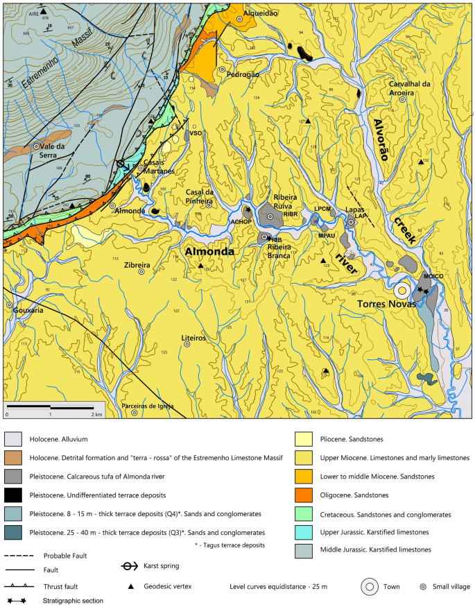 Quaternary fluvial carbonate deposits of the Almonda River Valley, Central  Portugal | SpringerLink