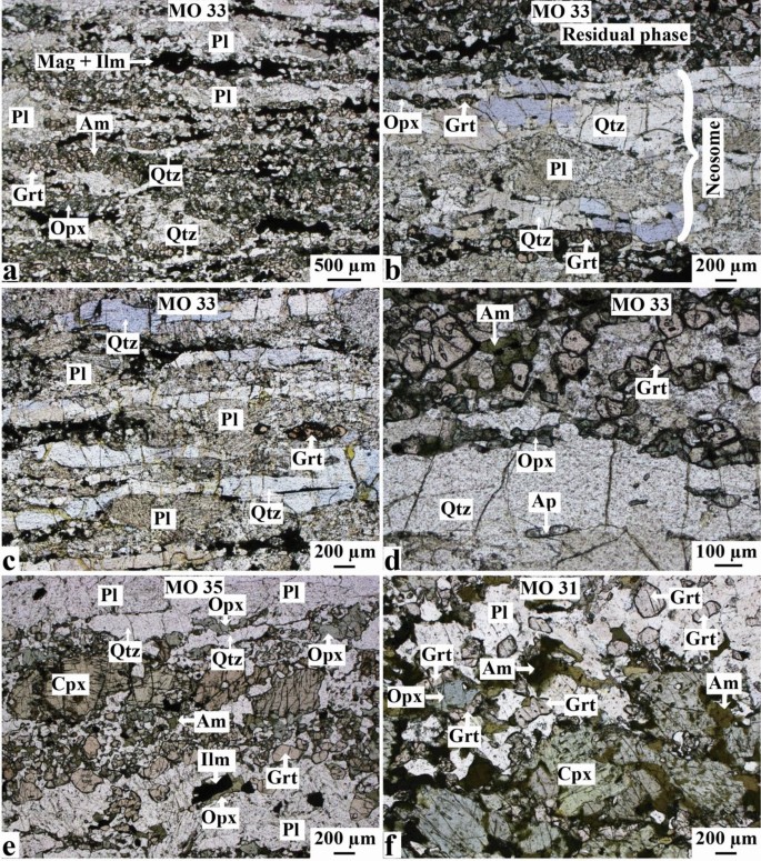 Whole-rock chemical analyses of metamafic and associated evolved