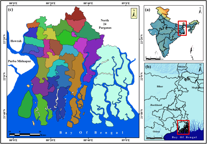 West Bengal South 24 Parganas Map The Deadliest Tropical Cyclone 'Amphan': Investigate The Natural Flood  Inundation Over South 24 Parganas Using Google Earth Engine | Springerlink