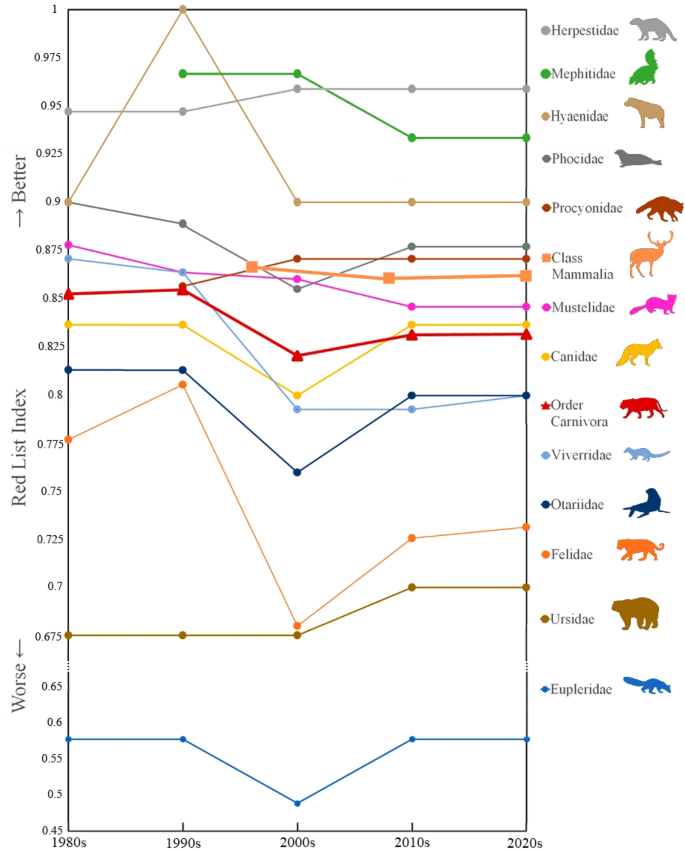 Conservation status of the world's carnivorous mammals (order Carnivora) |  SpringerLink