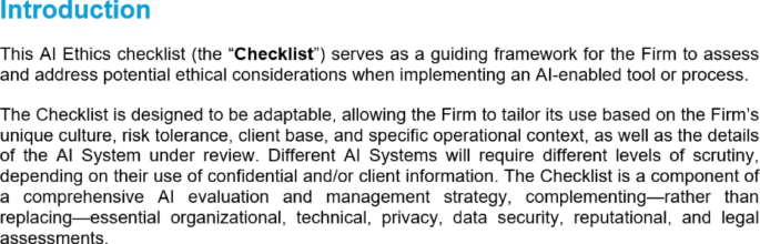 Developing an artificial intelligence ethics governance checklist for ...