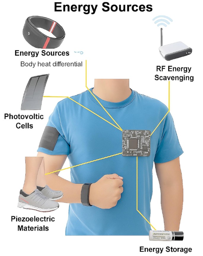 Wearable tương lai có thể không còn phần trăm pin: Nó sẽ “ăn” ánh sáng, nhiệt cơ thể và sóng radio quanh chúng ta