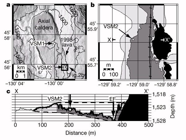 Direct Observation Of A Submarine Volcanic Eruption From A Sea Floor Instrument Caught In A Lava Flow Nature Direct Observation Of A Submarine Volcanic Eruption From A Sea Floor Instrument Caught In A Lava Flow Nature