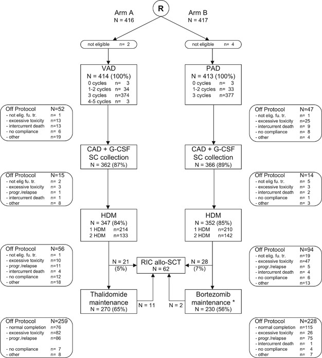 Bortezomib Before And After High Dose Therapy In Myeloma Long Term Results From The Phase Iii Hovon 65 Gmmg Hd4 Trial Leukemia