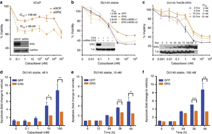 ERG induces taxane resistance in castration