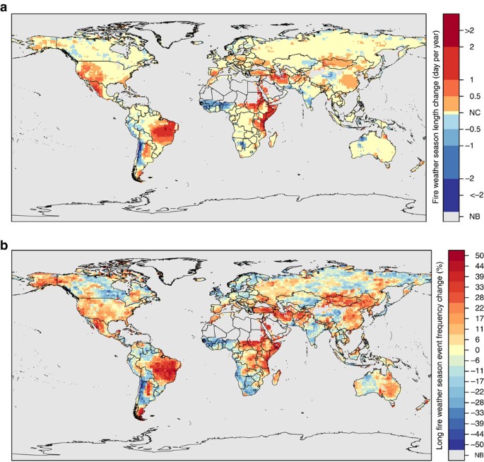 Climate Induced Variations In Global Wildfire Danger From 1979 To 13 Nature Communications