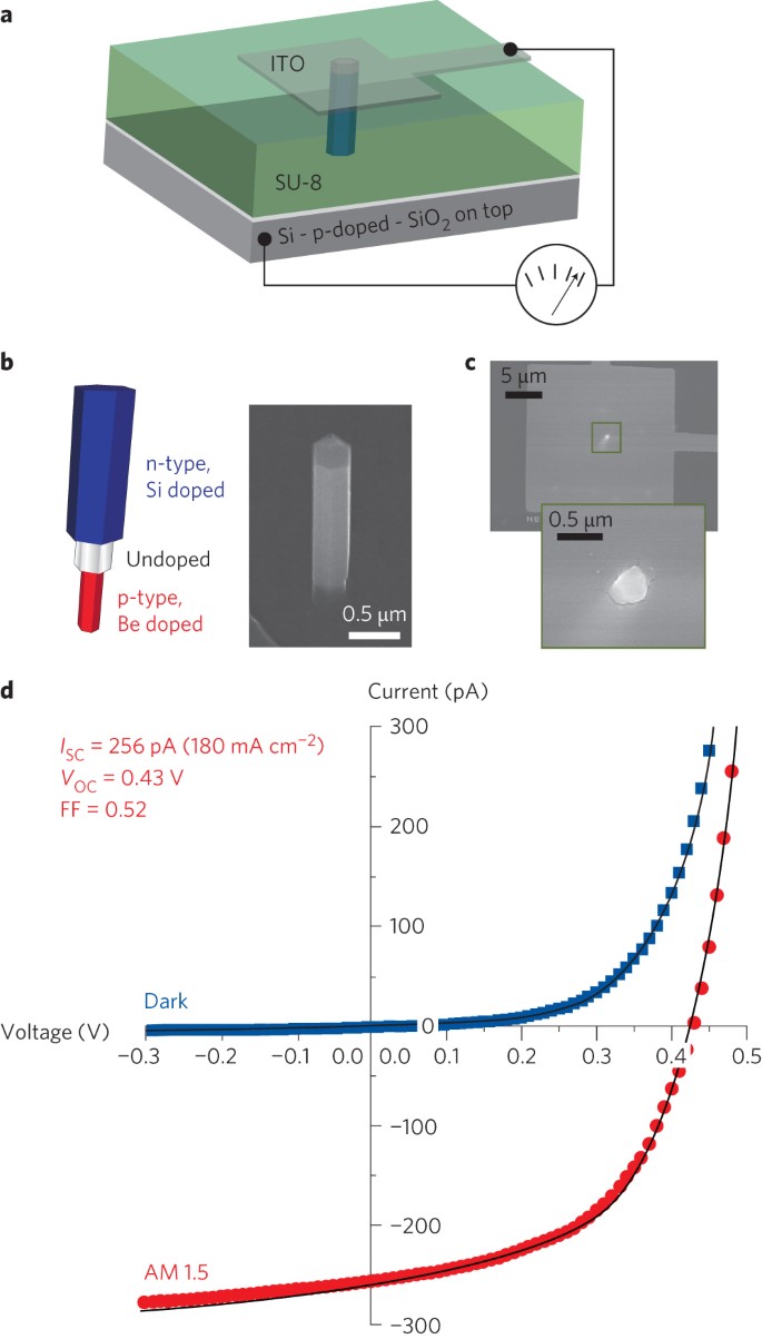 Single Nanowire Solar Cells Beyond The Shockley Queisser Limit Nature Photonics