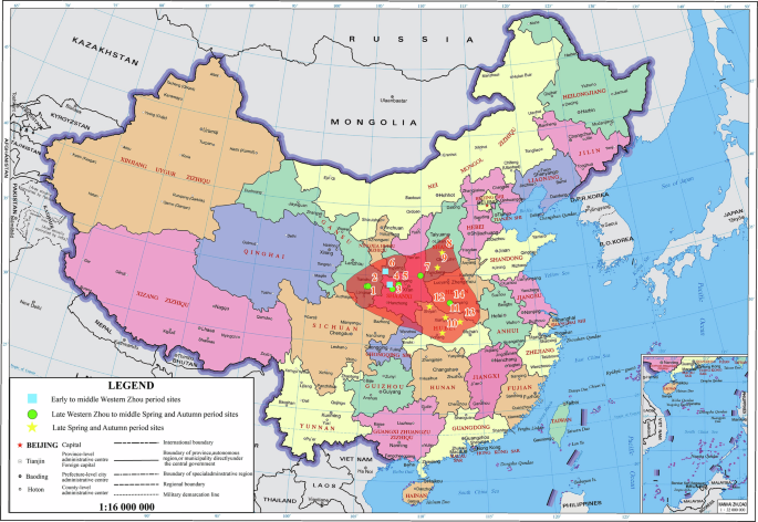 Fig. 13: The distribution of unearthed hot-worked thin-walled bronzes.